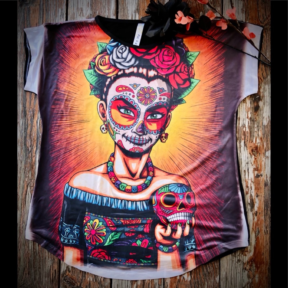 Dia de los Muertos Cotton Stretch Tee